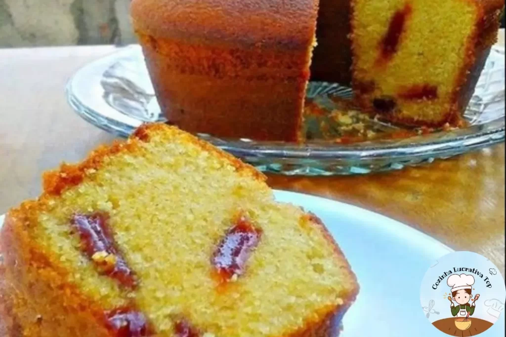 Bolo de Fubá com Goiabada